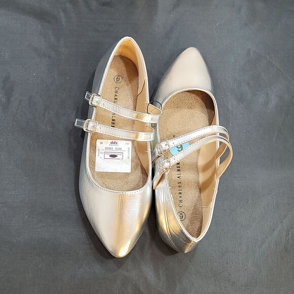 BRAND NEW CHARLES ALBERT DOUBLE ADJUSTABLE BUCKLE STRAP FLAT SHOE - Picture 5 of 15